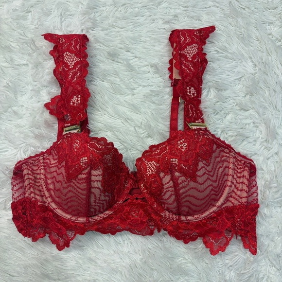 Pleasure State White Label Red Lace Bra - Picture 1 of 4